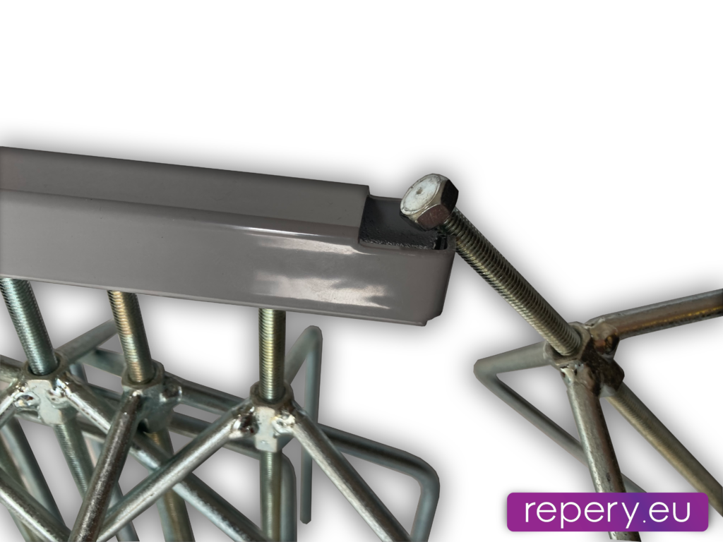 Set of 20 Screed leveling tripods + transport bar Screed leveling tripods